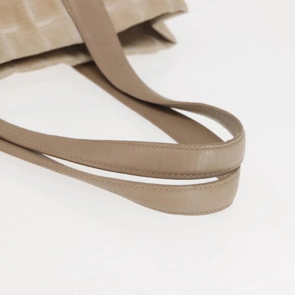 CHANEL New Travel Line Tote Bag Nylon Beige gold CC Auth - Picture 8 of 16